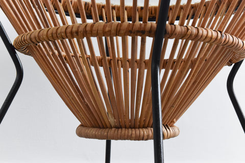 Vintage Italian Bamboo Coffee Table by Franco Albini