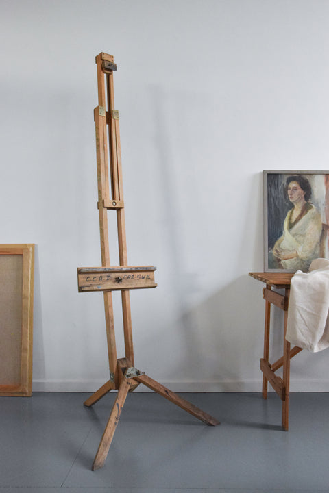 Vintage Large Easel Wooden Rustic by Winsor and Newton Ltd.