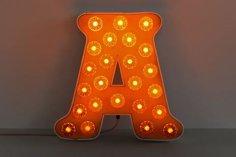 Vintage Large Fairground Letter A Light