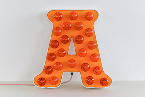 Vintage Large Fairground Letter A Light