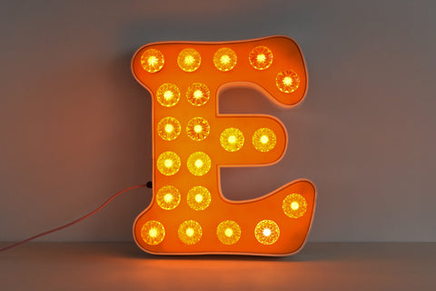 Vintage Large Fairground Letter E Light