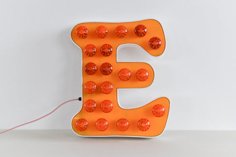 Vintage Large Fairground Letter E Light