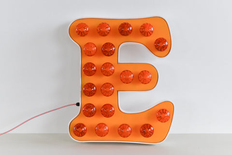 Vintage Large Fairground Letter E Light