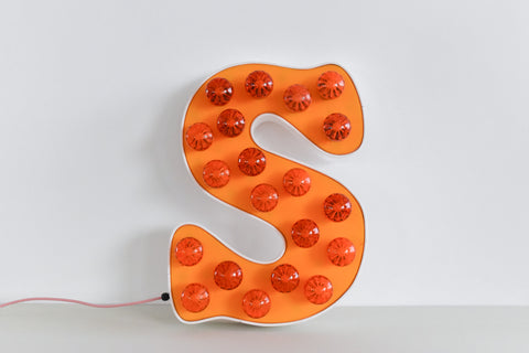 Vintage Large Fairground Letter S Light