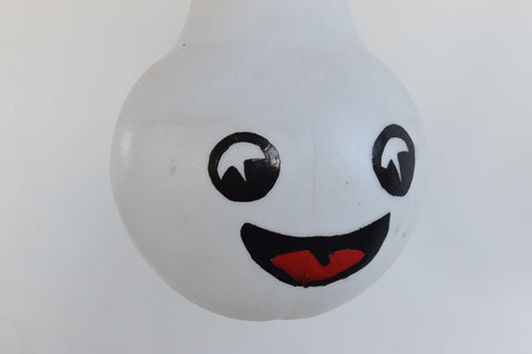 Vintage Large Novelty 1980s Plastic Light Bulb Pendant Lamp