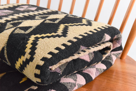 Vintage Large Patterned Blanket / Throw by Rex International London