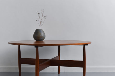Vintage Round Teak Coffee Table