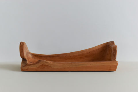 Vintage Large Sculptural Natural Wooden Fruit Bowl