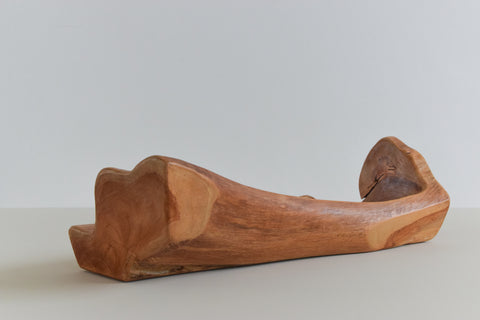 Vintage Large Sculptural Natural Wooden Fruit Bowl