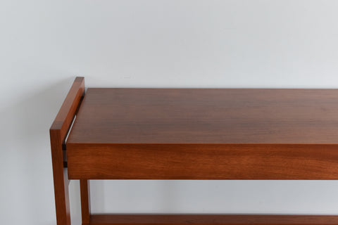 Vintage Tall Teak Side Table / Kitchen Island Unit