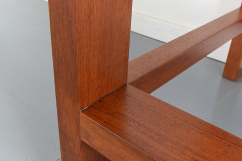Vintage Tall Teak Side Table / Kitchen Island Unit