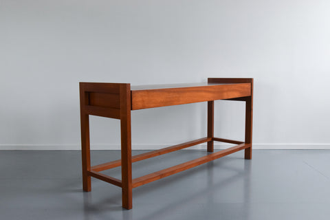 Vintage Tall Teak Side Table / Kitchen Island Unit