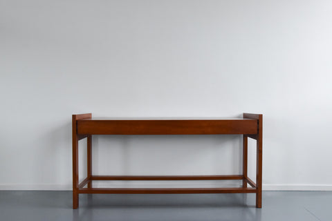 Vintage Tall Teak Side Table / Kitchen Island Unit