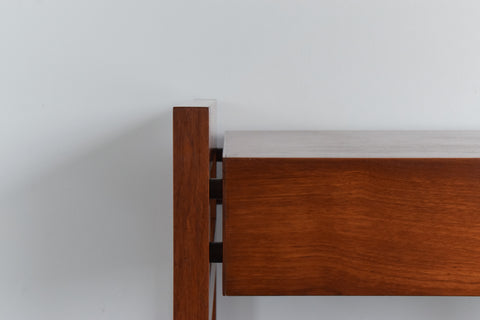 Vintage Tall Teak Side Table / Kitchen Island Unit