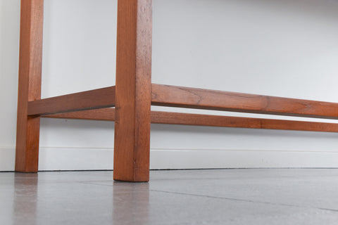 Vintage Tall Teak Side Table / Kitchen Island Unit