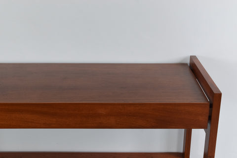 Vintage Tall Teak Side Table / Kitchen Island Unit