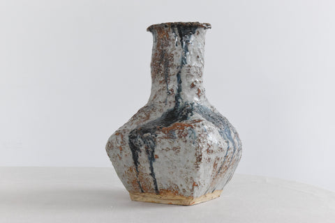 Vintage Large Textured Studio Pottery Sculptural Vessel / Vase