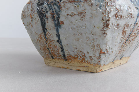 Vintage Large Textured Studio Pottery Sculptural Vessel / Vase