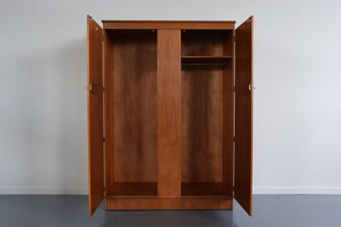 Vintage Teak Double Wardrobe by Remploy