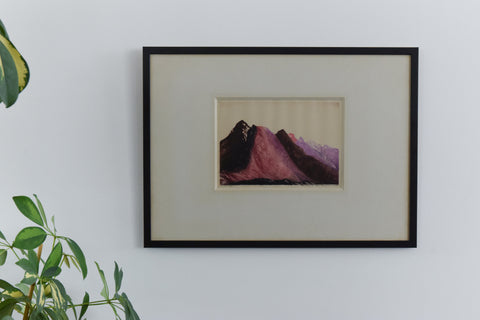 Vintage Limited Edition Signed Framed Print of Mountains