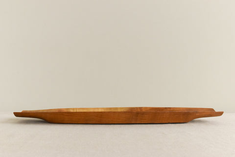 Vintage Long Mid-Century Wooden Platter / Bowl