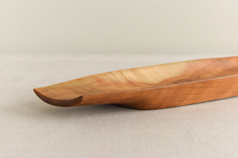 Vintage Long Mid-Century Wooden Platter / Bowl
