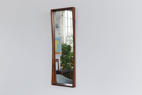Vintage Long Teak Danish Mirror