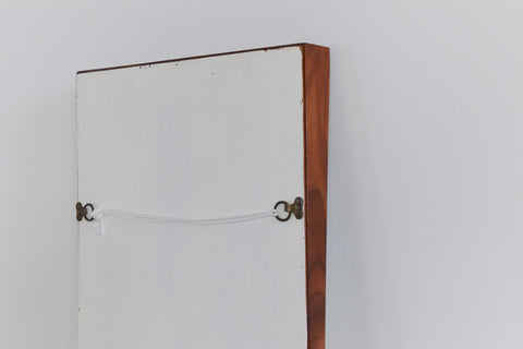 Vintage Long Teak Danish Mirror