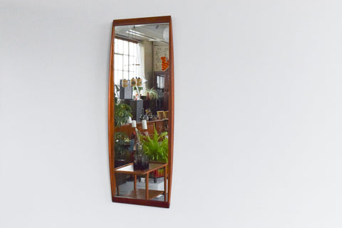 Vintage Long Teak Mirror by A. Younger