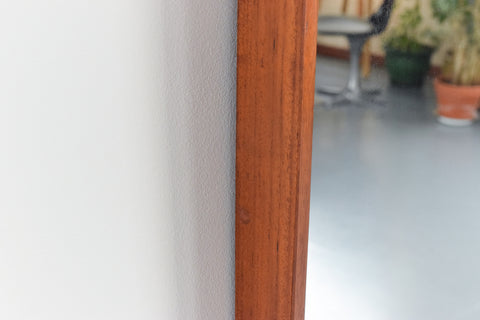 Vintage Long Teak Mirror by A. Younger