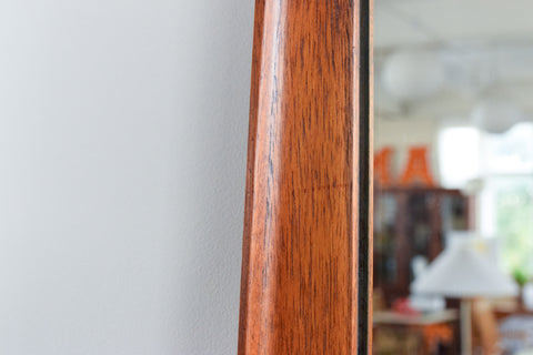 Vintage Long Teak Mirror by A. Younger