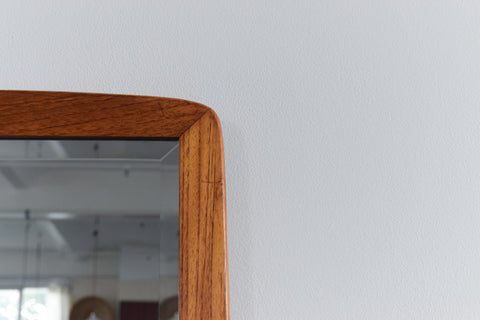 Vintage Long Teak Mirror by Clark Eaton
