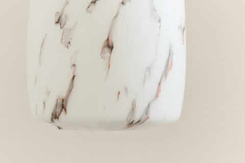 Vintage White Marble Pattered Frosted Glass Pendant Light Shade