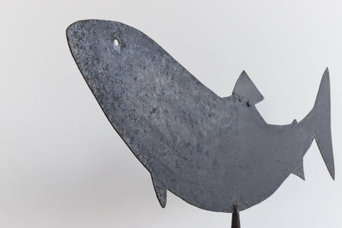 Vintage Metal Weather Vane with Fish Design