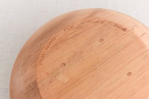 Vintage Mid-Century Hand Turned Kauri Wood Bowl