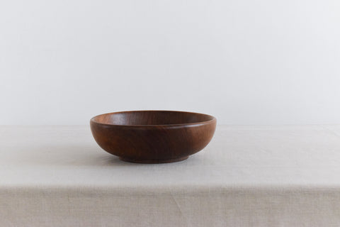Vintage Mid-Century Hand Turned Wooden Bowl
