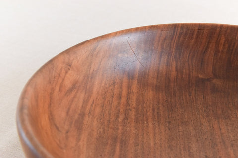 Vintage Mid-Century Hand Turned Wooden Bowl