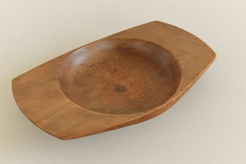Vintage Mid-Century Hand Turned Wooden Bowl