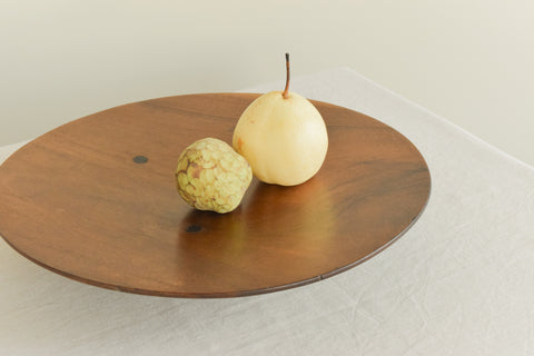 Vintage Mid-Century Teak Wooden Platter / Bowl / Tray with Feet