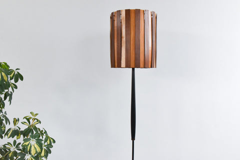 Vintage Mid Century Modern 1950s Standing Floor Lamp and Shade