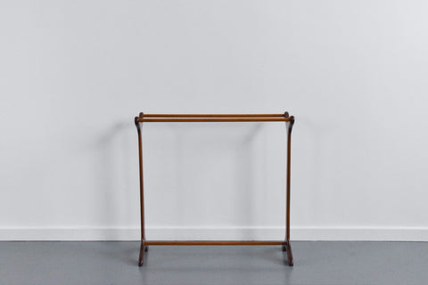 Vintage Mid Century Modern Free Standing Teak Towel Rail
