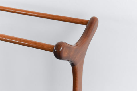 Vintage Mid Century Modern Free Standing Teak Towel Rail