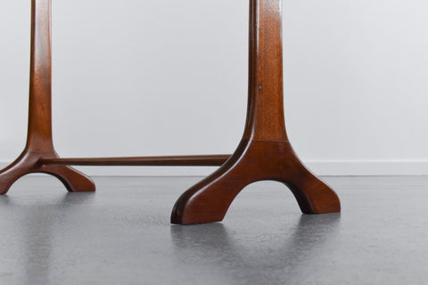 Vintage Mid Century Modern Free Standing Teak Towel Rail