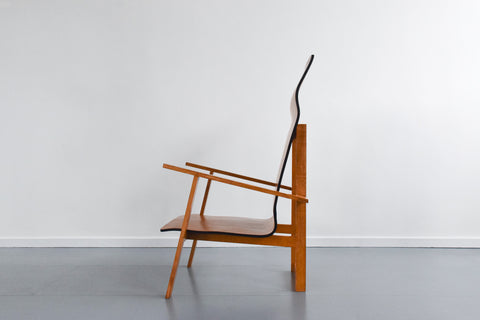 Vintage Modernist 1930s Bauhaus Style Bent Plywood Accent Arm Chair