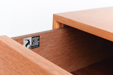 Vintage Oak 3 Drawer Stag C Range Chest of Drawers by John & Sylvia Reid