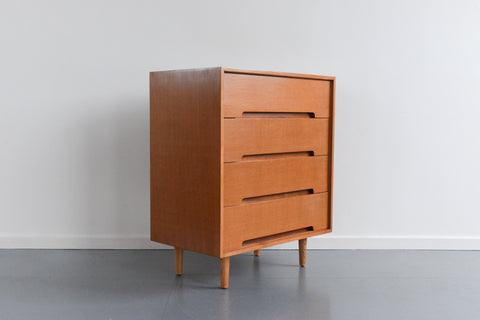 Vintage Oak 4 Drawer Stag C Range Chest of Drawers by John & Sylvia Reid