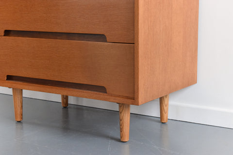 Vintage Oak 4 Drawer Stag C Range Chest of Drawers by John & Sylvia Reid
