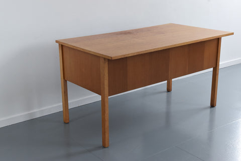 Vintage Oak Double Pedestal Desk