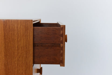 Vintage Oak Tallboy Chest of Drawers by Meredew