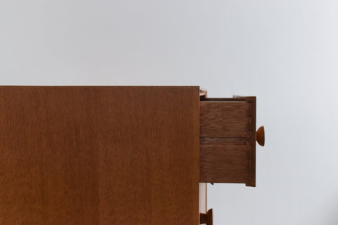 Vintage Oak Tallboy Chest of Drawers by Meredew